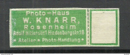 Deutschland Germany Photohaus W. Knarr Rosenheim Reklamemarke Advertising Stamp Siegelmarke Seal - Cinderellas