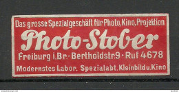 Deutschland Germany Photo-Stober Freiburg Reklamemarke Advertising Stamp Siegelmarke Seal - Other & Unclassified