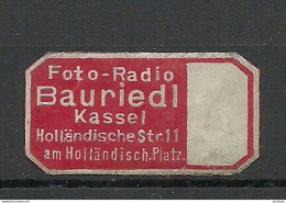 Deutschland Germany Photo & Radio Bauriedl Kassel Reklamemarke Advertising Stamp Siegelmarke Seal (*) - Altri & Non Classificati