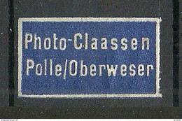 Deutschland Germany Photo Claassen Polle Oberweser Reklamemarke Advertising Stamp Siegelmarke Seal (*) - Autres & Non Classés