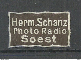 Deutschland Germany Hern. Schanz Photo-Radio Soest Reklamemarke Advertising Stamp Siegelmarke - Autres & Non Classés
