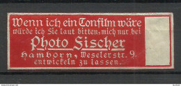 Deutschland Germany Photo Sischer Hamborn Reklamemarke Advertising Stamp Siegelmarke MNH - Fotografie