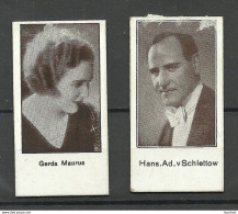 Deutschland Germany 1933 Old Photographs Gerda Maurus & Hans A. V. Shlettow, Movie Star Actors Schauspieler - Actors