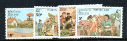 LAOS -  1990 - NEW YEAR SET OF 4 MINT NEVER HINGED - Laos