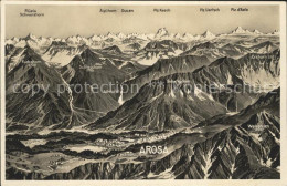 12363167 Arosa GR Panoramakarte Maran Praetschli Weisshorn Arosa - Andere & Zonder Classificatie