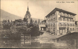 12358727 Arth SZ Hotel Adler Zugersee Kirche Arth SZ - Autres & Non Classés