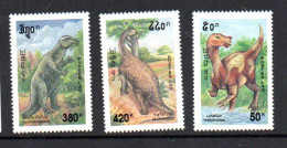 LAOS -  1994- DINOSAURS SET OF 3 MINT NEVER HINGED - Laos