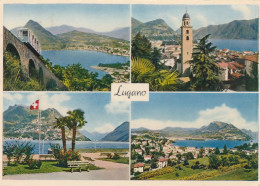 AD415 Ticino - Lugano - Panorama Vedute Multipla / Viaggiata 1958 - Lugano
