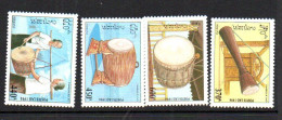 LAOS -  1994 - MUSICAL INSTRUMENTS  SET OF 4 MINT NEVER HINGED - Laos