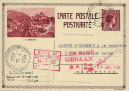 Luxembourg - Luxemburg - Carte - Postale   1935   Vianden           Cachet   Luxembourg - Entiers Postaux
