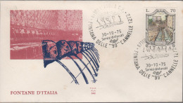 ITALIA - ITALIE - ITALY - 1975 - Fontane - 3ª Emissione - Fontana Delle 99 Cannelle, A L'Aquila - FDC ALA - FDC