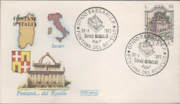 ITALIA - ITALIE - ITALY - 1975 - Fontane - 3ª Emissione - Fontana Del Rosello, A Sassari - FDC Filagrano - FDC