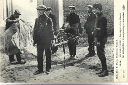 MILITAIRE - Guerre De 1914-1918 - 1914 - En Belgique, Transport D'un Blessé - Oorlog 1914-18