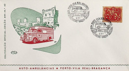 1956. Portugal. Viagem Inaugural Da Auto-Ambulância Porto-Vila Real-Bragança - Poste