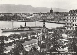 AD420 Geneve - Monument Brunswick Et Vue Sur La Ville - Barche Boats Bateaux / Non Viaggiata - Genève