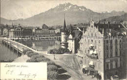 12318107 Luzern LU Bruecke Blick Zum Pilatus Luzern - Andere & Zonder Classificatie