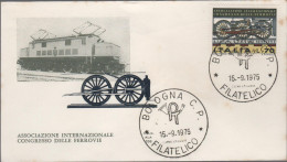 ITALIA - ITALIE - ITALY - 1975 - 21ª Sessione Dell'associazione Internazionale Del Congresso Delle Ferrovie - FDC ALA - FDC