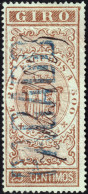 ESPAGNE / ESPAÑA - COLONIAS (Cuba) 1868 Sellos Para GIRO Fulcher 650 25c Castaño - Cancelado A Pluma Y Marca "PAGADO" - Cuba (1874-1898)