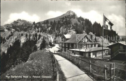 12316027 Rigi Kaltbad Rigi Staffelhoehe Hotel Pension Edelweiss Schweizer Flagge - Sonstige & Ohne Zuordnung