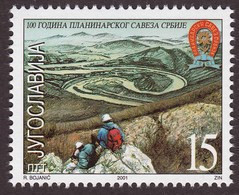 Yugoslavia 2001 Serbian Mountaineer Association Climbing Alpinism Scouting Scouts Mountain Flower MNH - Ongebruikt