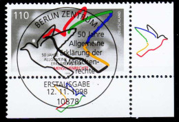 BRD 1998 Nr 2025 ZENTR-ESST ECKE-URE X2CBD26 - Used Stamps