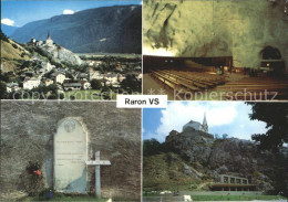 12207547 Raron VS Ortsansicht Rilkegrab Felsenkirche Burg Raron VS - Andere & Zonder Classificatie
