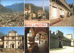 12205747 Bellinzona Total Kirche Schloss Rathaus Arkaden Burgtor Bellinzona - Andere & Zonder Classificatie