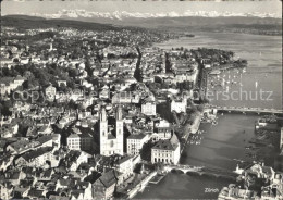 12186637 Zuerich Fliegeraufnahme Mit Bruecken See Alpen Zuerich - Autres & Non Classés