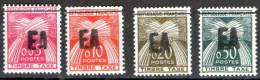 Timbres Taxe N°49/52 Neufs** MNH : Surcharges "EA" Tampon à Main - Ungebraucht
