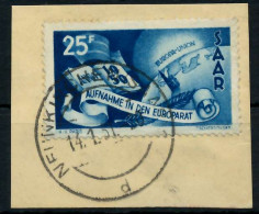 SAARLAND 1950 Nr 297 Gestempelt Briefstück X79DFEE - Gebraucht