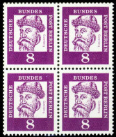 BERLIN DS BED. DEUT. Nr 201 Postfrisch VIERERBLOCK S5F9222 - Unused Stamps