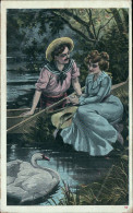 Cs578 Cartolina Coppia Innamorati Couple 1907 - Koppels