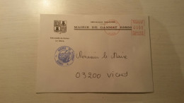 ENVELOPPE 1992  En Provenance De France (Gannat) - Cartas & Documentos