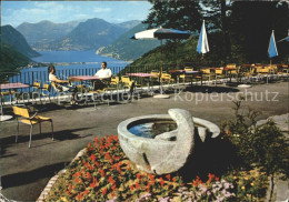 12126157 Serpiano TI Kurhotel Terrasse Blick Auf Luganersee Serpiano - Andere & Zonder Classificatie