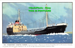 R412865 M. V. Kingennie Coastal Tanker. Built By George Brown. Pert And London S - Altri & Non Classificati