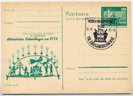 DDR P79-40-81 C172 Postkarte PRIVATER ZUDRUCK Weihnachtsmarkt Schwarzenberg Sost. 1981 - Privatpostkarten - Gebraucht