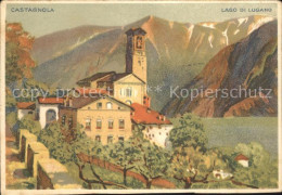 12056527 Castagnola-Cassarate Kuentlerkarte Kirchenpartie Am Lago Di Lugano Cast - Andere & Zonder Classificatie