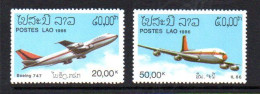 LAOS - 1986- AIRCRAFT SET OF 2  MINT NEVER HINGED, SG CAT £22 - Laos