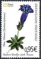 Montenegro 2016 Flora Flower Velemun Gentiana Kochiana, MNH - Montenegro