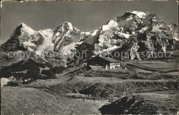 12049087 Eiger Grindelwald Mit Alphuette Moench Jungfrau Eiger Grindelwald - Autres & Non Classés