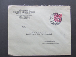 AK Děčín Bynov Bünauburg - Frant. Lázně 1938 C.Müller // P9862 - Lettres & Documents