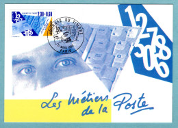 Carte Maximum 1990 -  Journée Du Timbre 1990 - Les Services Financiers De La Poste - YT 2639 - Paris - 1990-1999