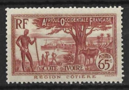 IVORY COAST....." 1936 ."....65c......SG132........MH....... - Neufs