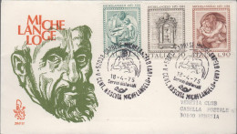 ITALIA - ITALIE - ITALY - 1975 - 5º Centenario Della Nascita Di Michelangelo Buonarroti - FDC Venetia - Viaggiata Con An - FDC