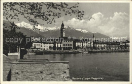 12047717 Ascona TI Uferpartie Lago Maggiore Kirche Alpenpanorama Ascona - Sonstige & Ohne Zuordnung