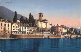 12047597 Brissago TI Ansicht Vom Lago Maggiore Aus Kirche Brissago - Autres & Non Classés