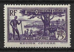 IVORY COAST....." 1936 ."....75c......SG134.......MH....... - Nuevos