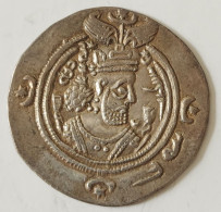 SASANIAN KINGS. Khosrau II. 591-628 AD. AR Silver  Drachm  Year 26 Mint WYHC - Orientalische Münzen