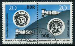 DDR ZUSAMMENDRUCK Nr WZd 90 Gestempelt WAAGR PAAR X12598E - Zusammendrucke