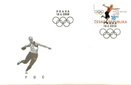 FDC 569 Czech Republic Beijing 2008 Disc - Verano 2008: Pékin